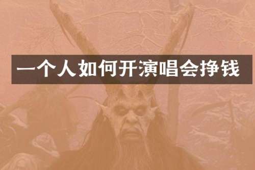 一个人如何开演唱会挣钱