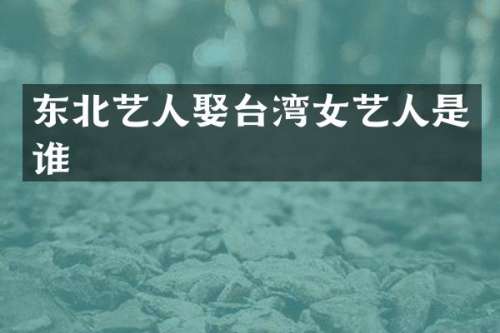 东北艺人娶台湾女艺人是谁