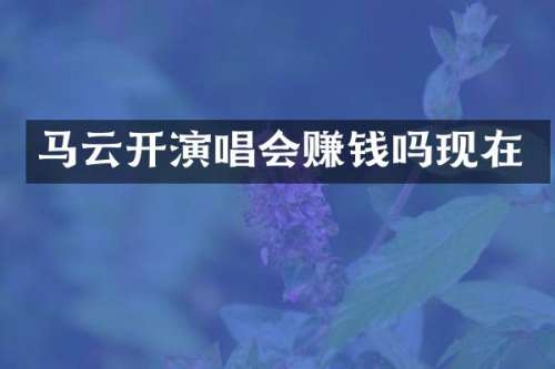 马云开演唱会赚钱吗现在