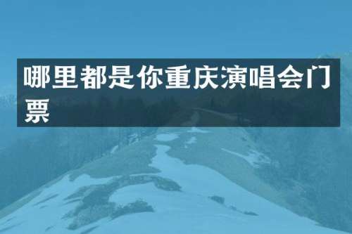 哪里都是你重庆演唱会门票