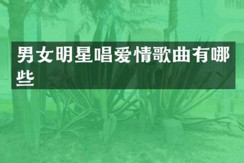 男女明星唱爱情歌曲有哪些