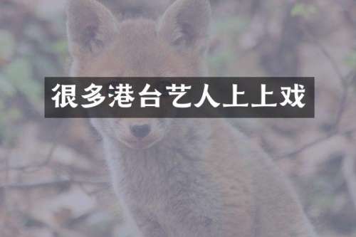 很多港台艺人上上戏