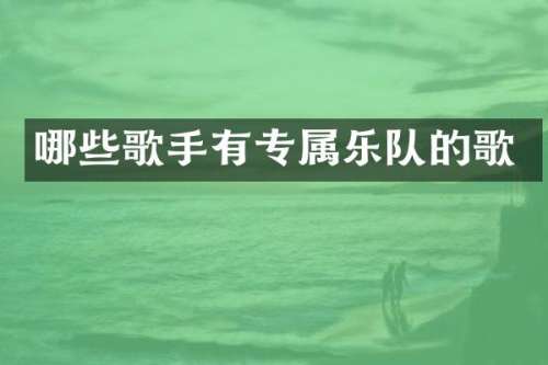哪些歌手有专属乐队的歌