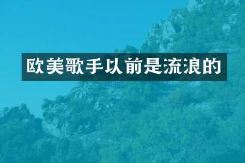 欧美歌手以前是流浪的