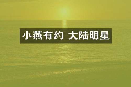 小燕有约 大陆明星