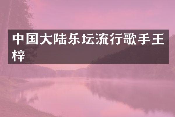 中国大陆乐坛流行歌手王梓