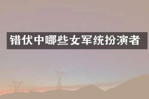 错伏中哪些女军统扮演者