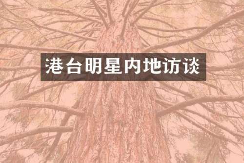 港台明星内地访谈