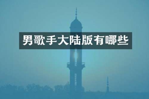 男歌手大陆版有哪些