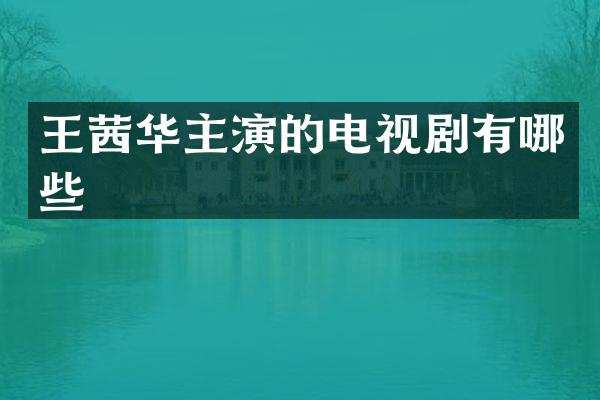 王茜华主演的电视剧有哪些
