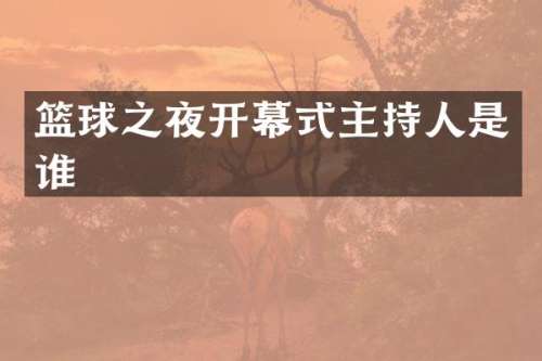 篮球之夜开幕式主持人是谁