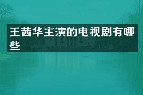 王茜华主演的电视剧有哪些