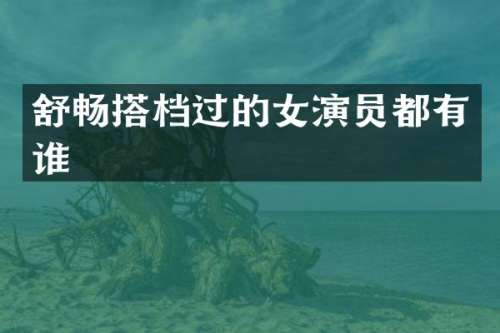 舒畅搭档过的女演员都有谁