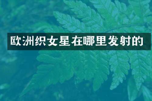 欧洲织女星在哪里发射的
