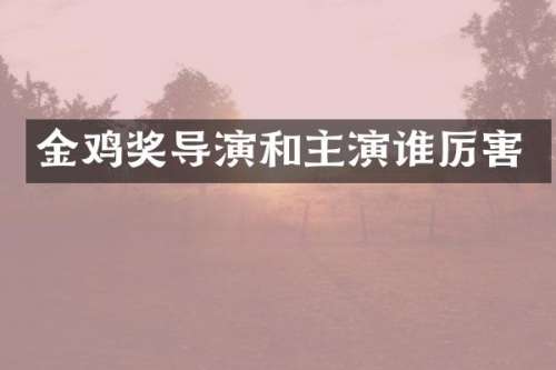 金鸡奖导演和主演