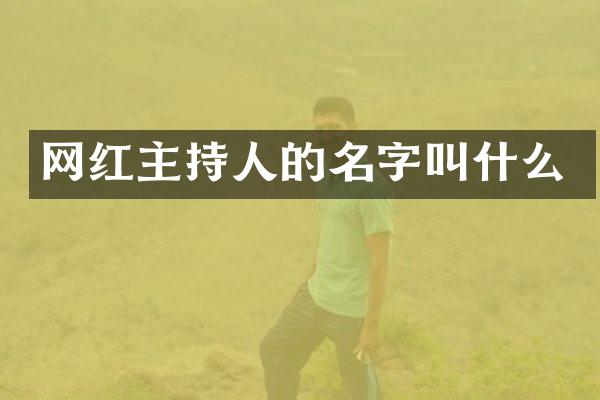 网红主持人的名字叫什么