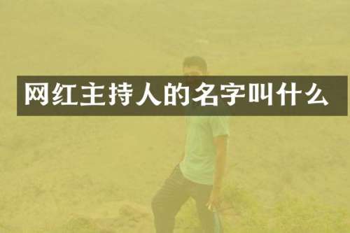 网红主持人的名字叫什么