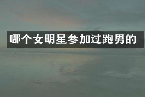 哪个女明星参加过跑男的