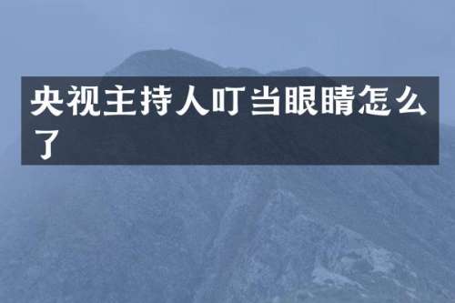 央视主持人叮当眼睛怎么了