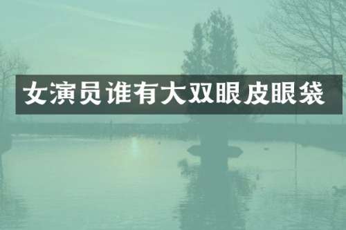 女演员谁有大双眼皮眼袋