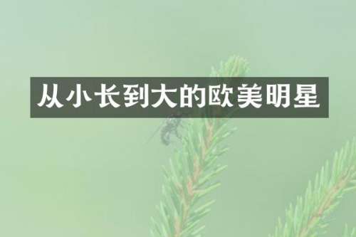 从小长到大的欧美明星