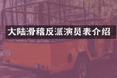 大陆滑稽反派演员表介绍