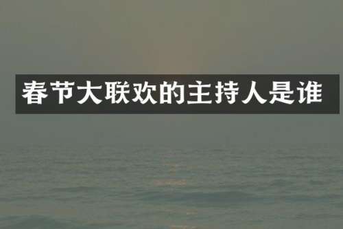 春节大联欢的主持人是谁