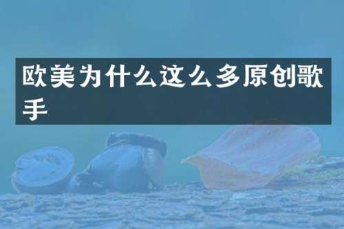 欧美为什么这么多原创歌手