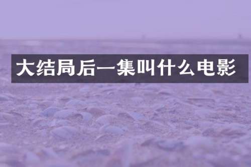 大结局后一集叫什么电影
