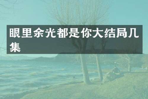 眼里余光都是你大结局几集