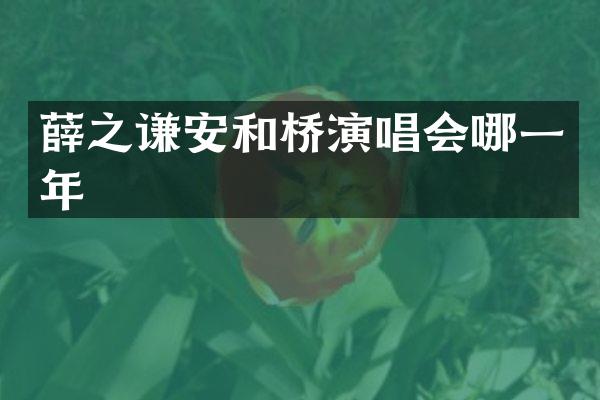 薛之谦安和桥演唱会哪一年
