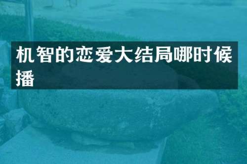 机智的恋爱大结局哪时候播