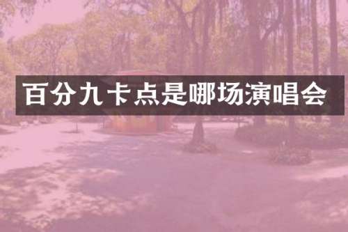 百分九卡点是哪场演唱会