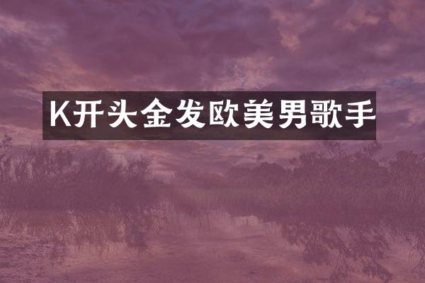 K开头金发欧美男歌手