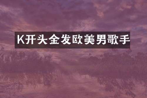 K开头金发欧美男歌手