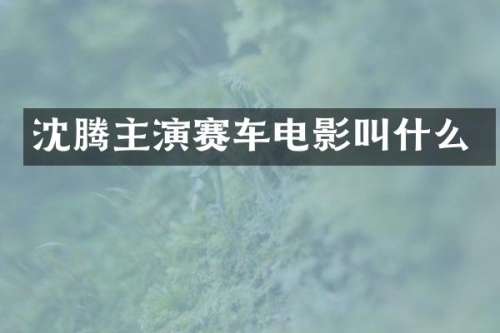 沈腾主演赛车电影叫什么