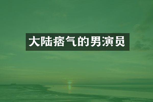 大陆痞气的男演员