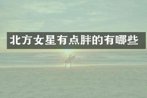 北方女星有点胖的有哪些