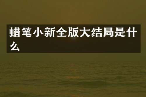蜡笔小新全版大结局是什么