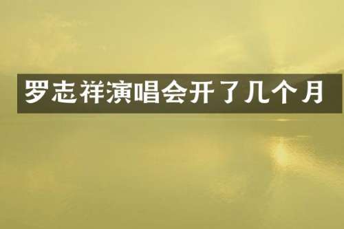 罗志祥演唱会开了几个月