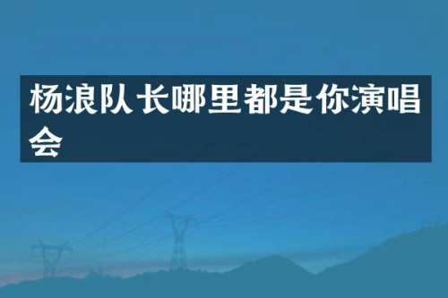 杨浪队长哪里都是你演唱会