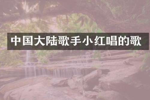 中国大陆歌手小红唱的歌