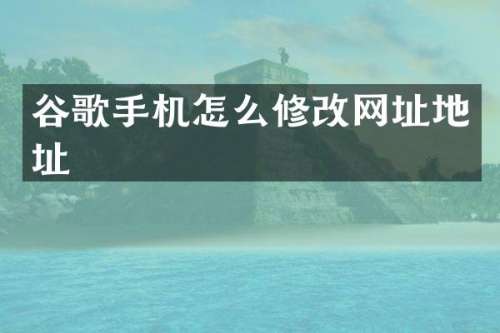 谷歌手机怎么修改网址地址