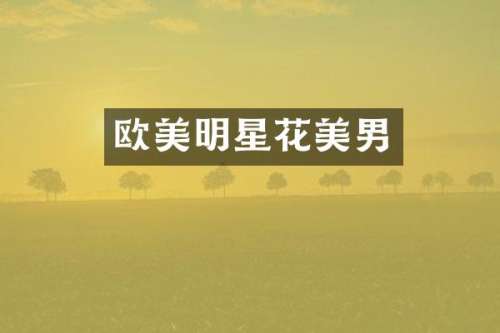 欧美明星花美男
