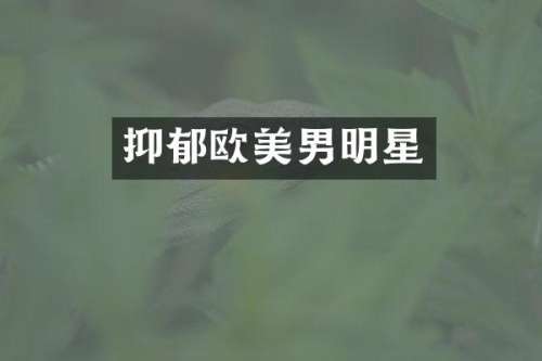 抑郁欧美男明星