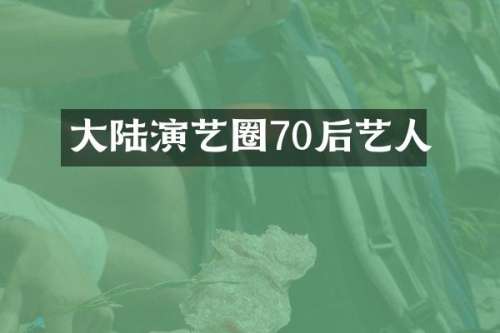 大陆演艺圈70后艺人