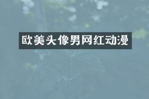 欧美头像男网红动漫