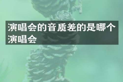 演唱会的音质差的是哪个演唱会
