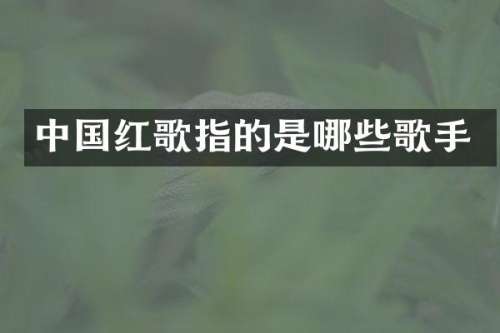 中国红歌指的是哪些歌手