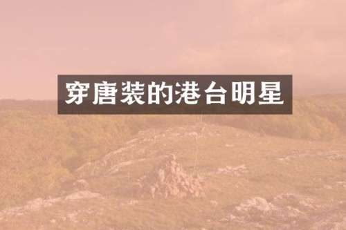 穿唐装的港台明星